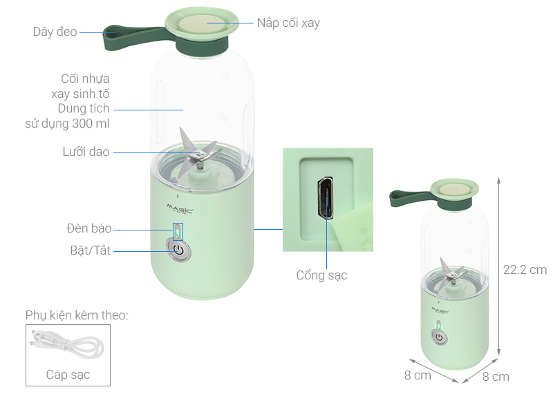 Máy xay sinh tố cầm tay Magic A-020