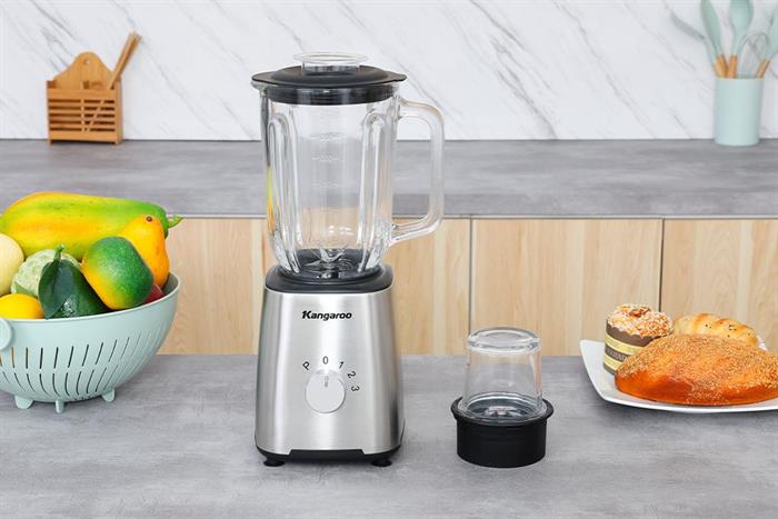 Máy xay sinh tố đa năng Kangaroo KGBL1000G - 2 cối Màu Bạc
