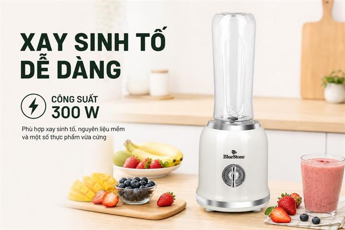 Máy xay sinh tố đa năng Bluestone BLB-5308 - 2 cối Màu Trắng
