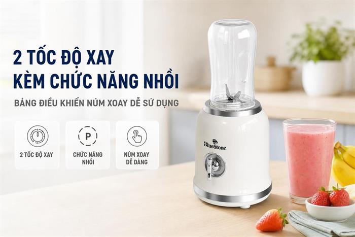 Máy xay sinh tố đa năng Bluestone BLB-5308 - 2 cối Màu Trắng