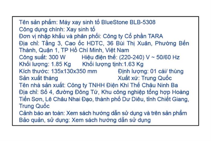 Máy xay sinh tố đa năng Bluestone BLB-5308 - 2 cối Màu Trắng