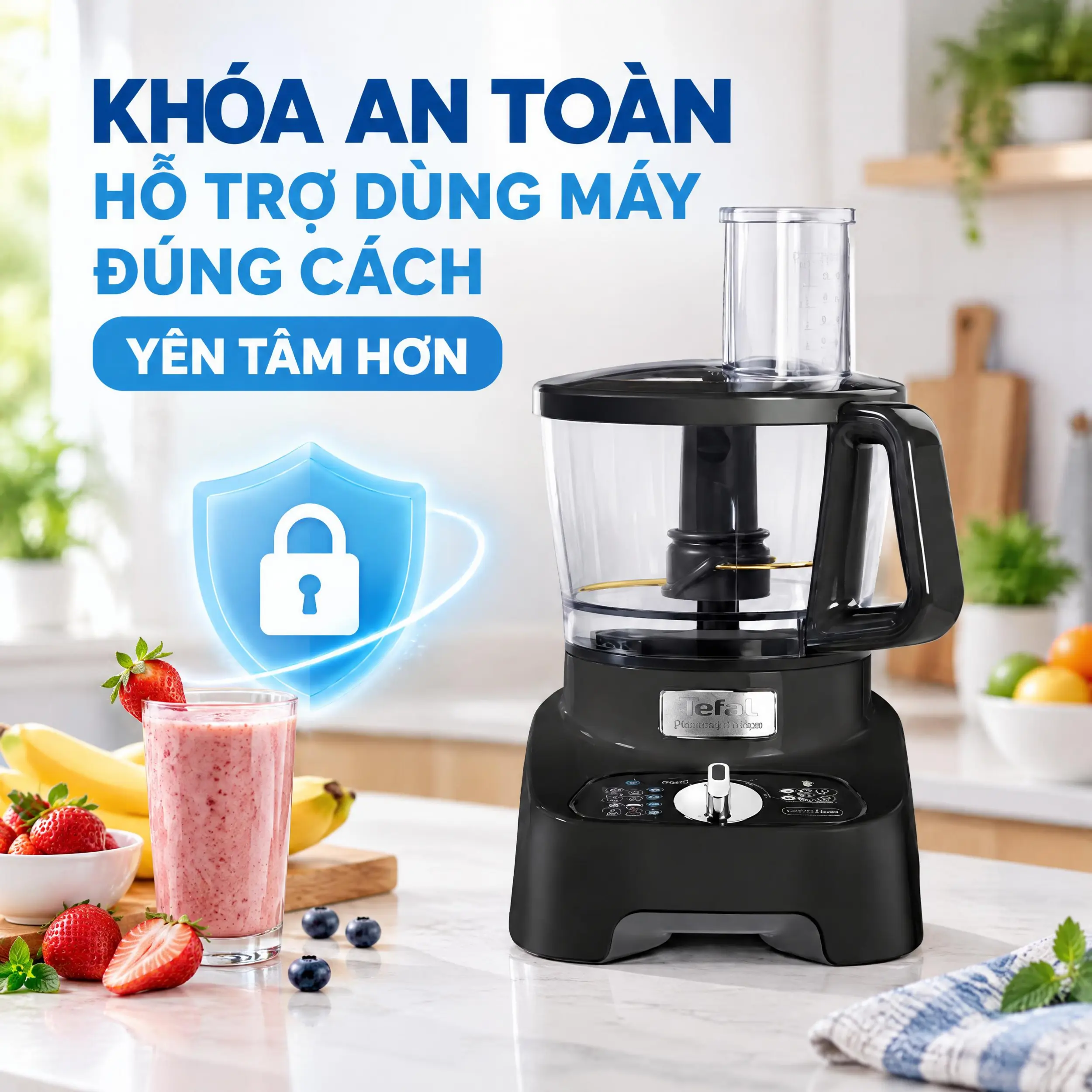 Máy xay sinh tố Tefal Double Force DO821838 Màu Đen