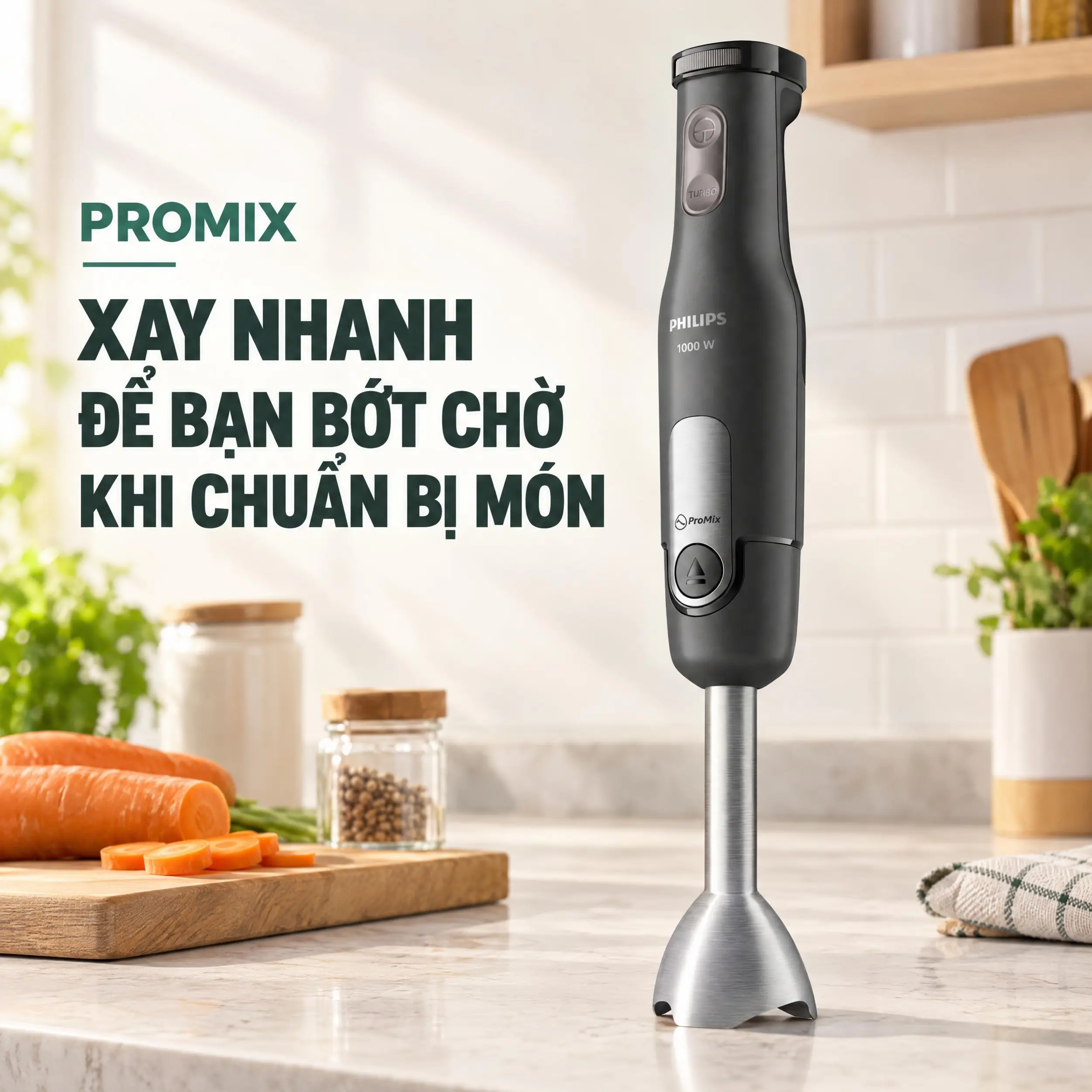 Máy xay cầm tay Philips HR2561/00 Màu Đen