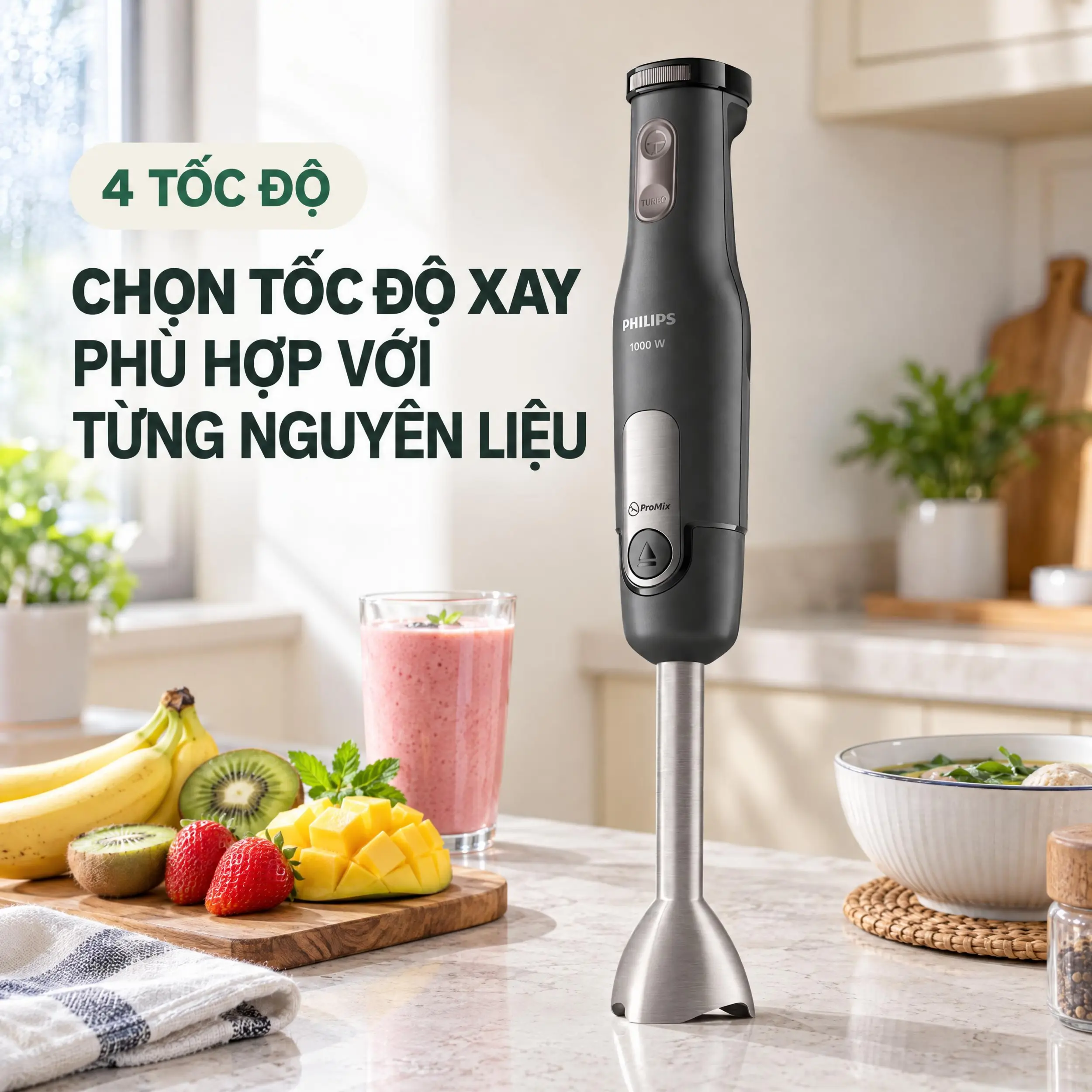 Máy xay cầm tay Philips HR2561/00 Màu Đen