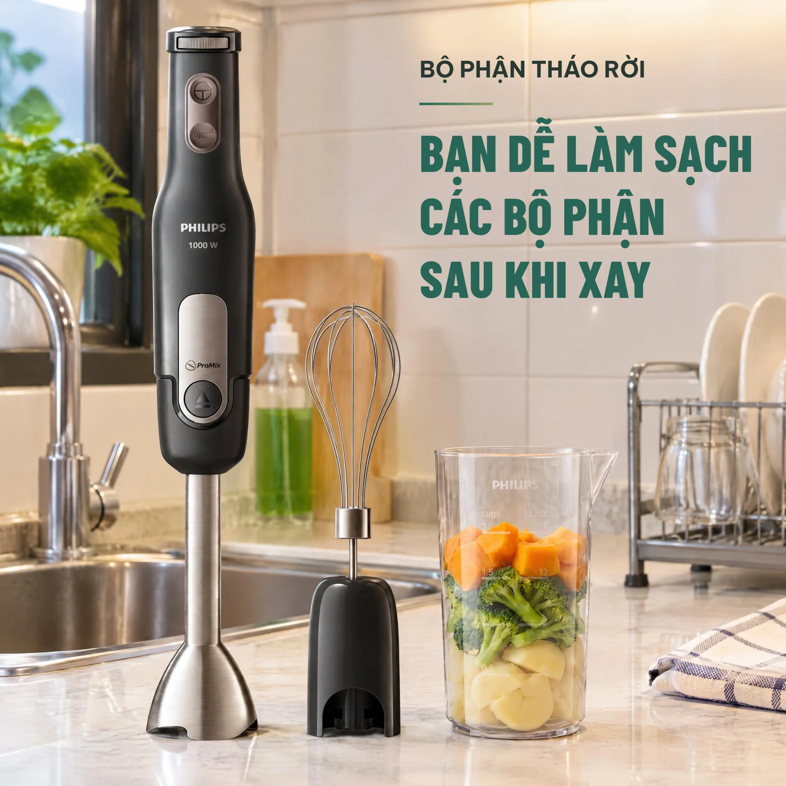 Máy xay cầm tay Philips HR2561/00 Màu Đen