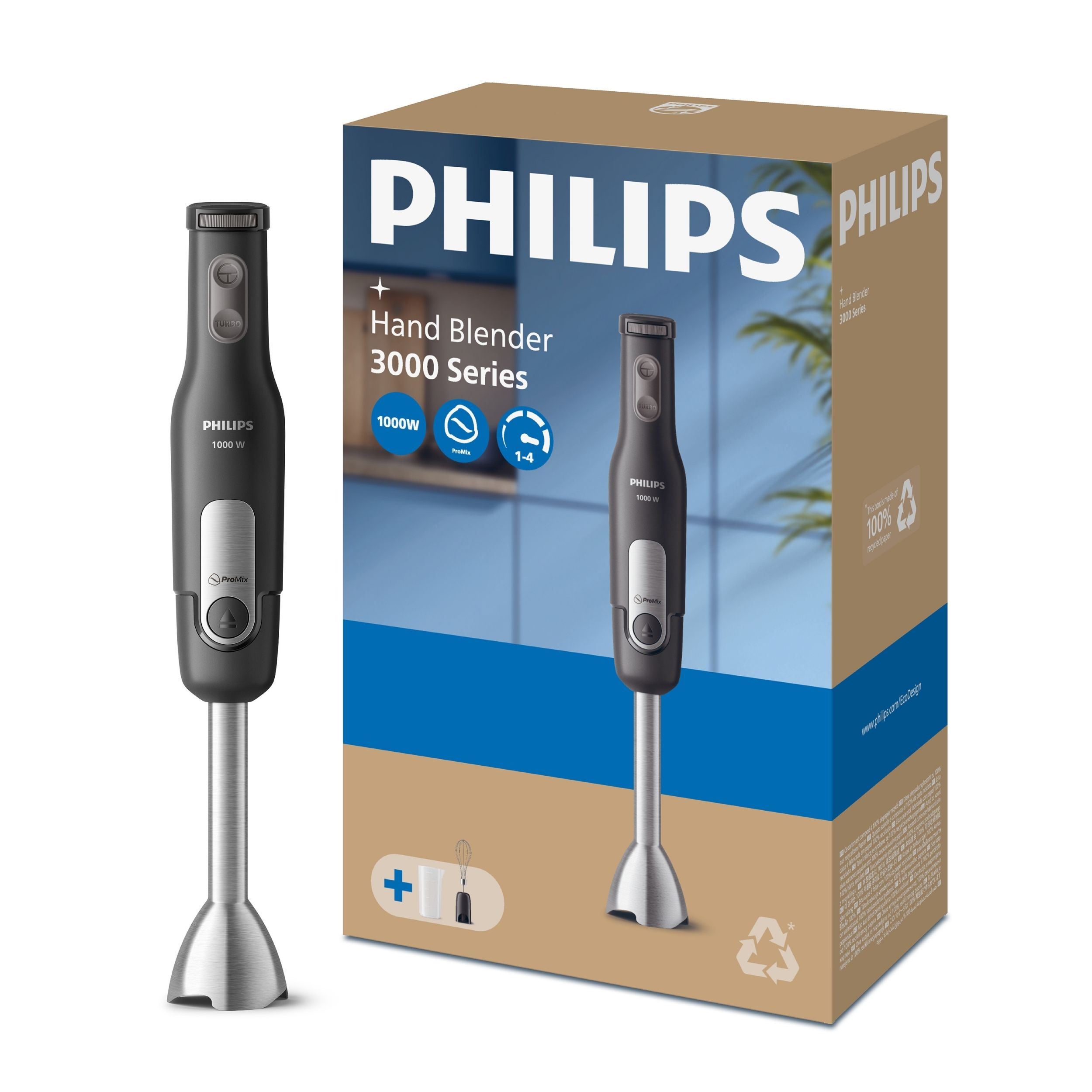 Máy xay cầm tay Philips HR2561/00 Màu Đen