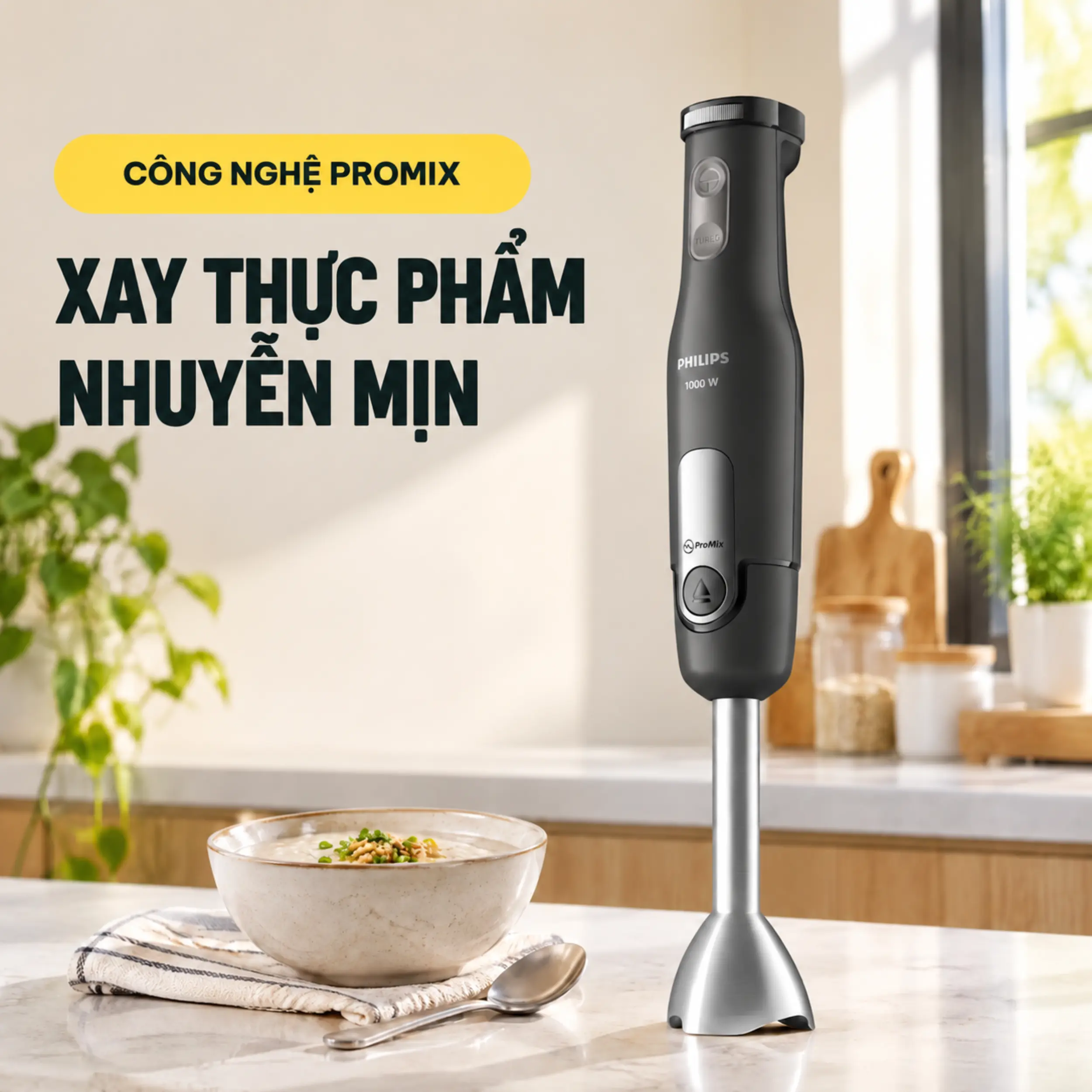 Máy xay cầm tay Philips HR2563/00 Màu Đen