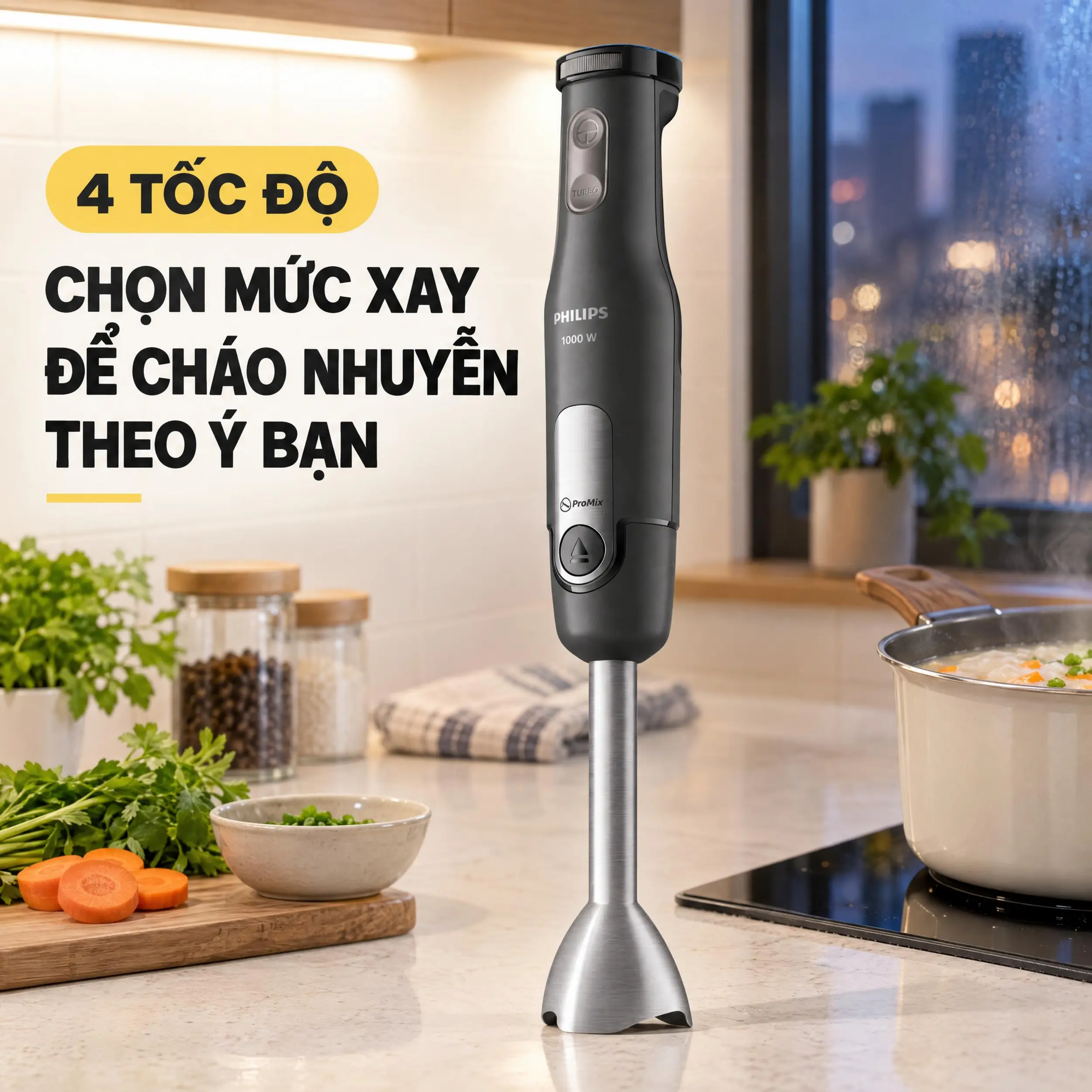 Máy xay cầm tay Philips HR2563/00 Màu Đen