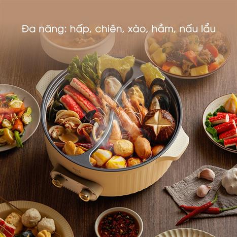 Nồi nấu đa năng Deerma DEM-DG50W 6 lít Màu Trắng