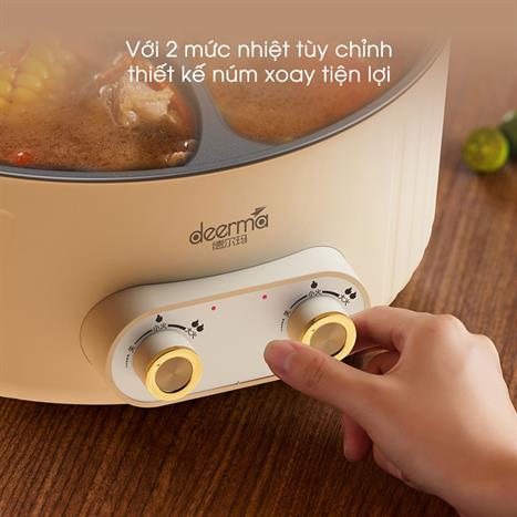 Nồi nấu đa năng Deerma DEM-DG50W 6 lít Màu Trắng