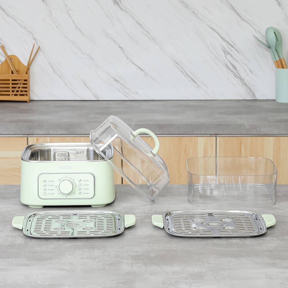 Nồi lẩu hấp đa năng AQUA ASMC-ES902(W) 9.3 lít Màu Xanh lá