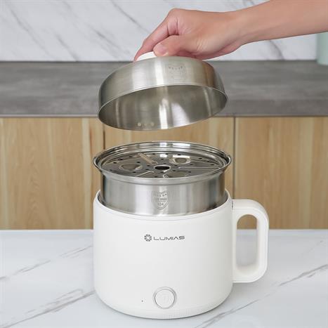 Nồi lẩu điện LUMIAS LM-PM606 1.6 lít Màu Màu be