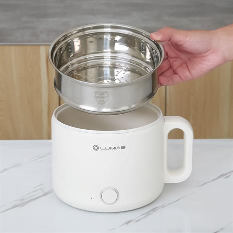 Nồi lẩu điện LUMIAS LM-PM606 1.6 lít Màu Màu be