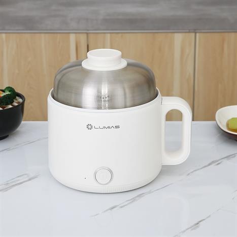 Nồi lẩu điện LUMIAS LM-PM606 1.6 lít Màu Màu be