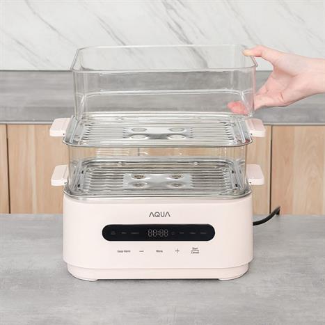 Nồi lẩu hấp đa năng AQUA ASMC-ES101(W) 15 lít Màu Hồng nhạt