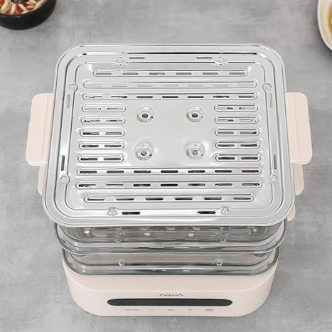 Nồi lẩu hấp đa năng AQUA ASMC-ES101(W) 15 lít Màu Hồng nhạt