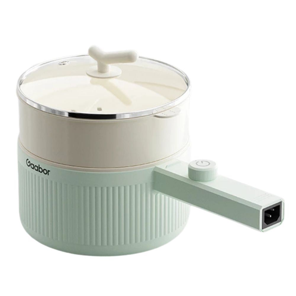 Nồi lẩu điện Gaabor EC-20M01A 2 lít Màu Trắng - Xanh