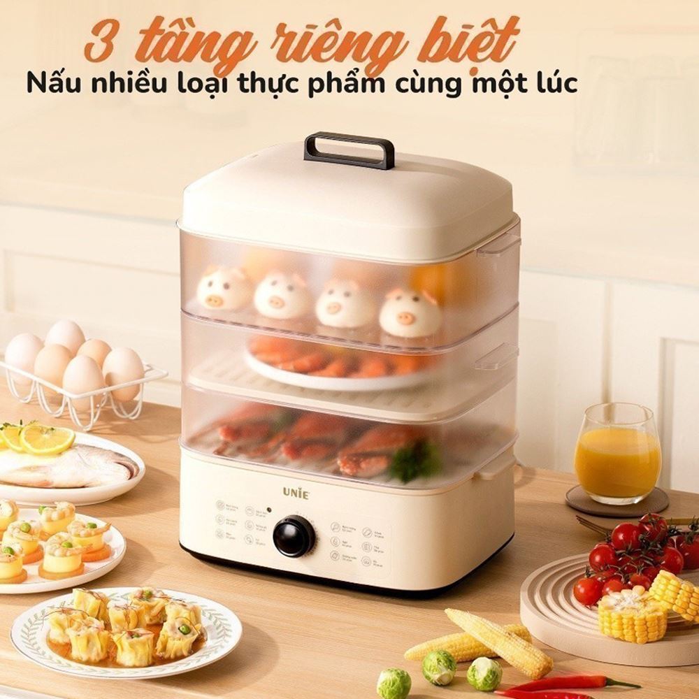 Nồi hấp đa năng Unie UE560 18 lít Màu Màu be