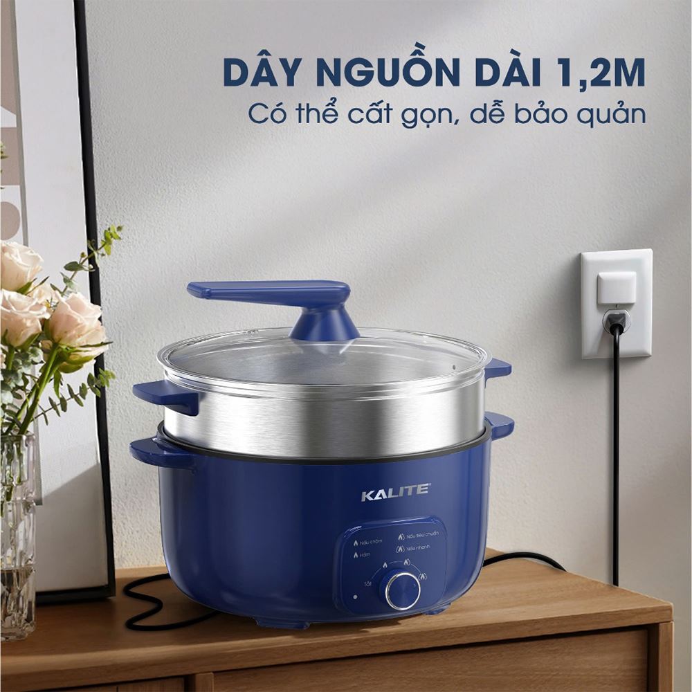 Nồi lẩu điện đa năng Kalite KL568-S 11 lít Màu Xanh than