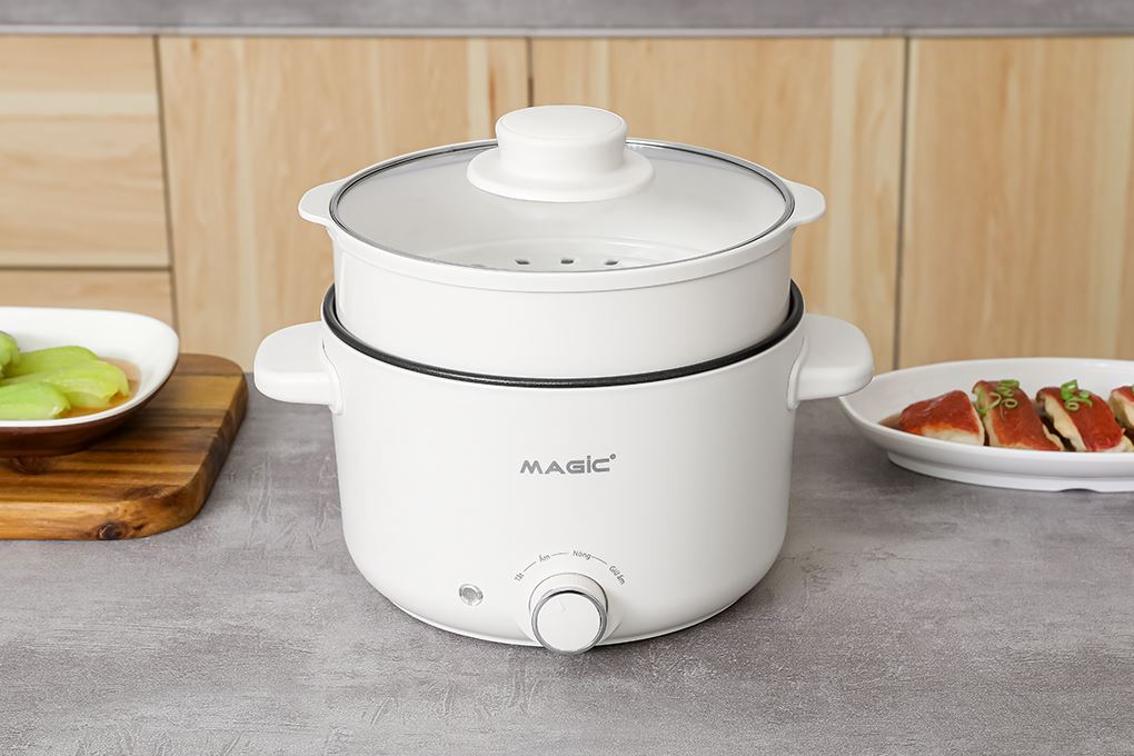 Nồi lẩu điện đa năng Magic A-042 2.5 lít Màu Trắng
