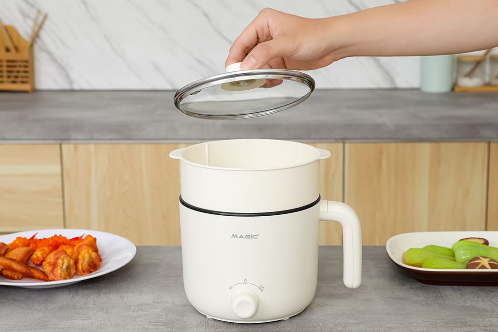 Nồi lẩu điện đa năng Magic A-040 1.3 lít Màu Trắng