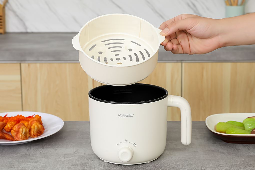 Nồi lẩu điện đa năng Magic A-040 1.3 lít Màu Trắng