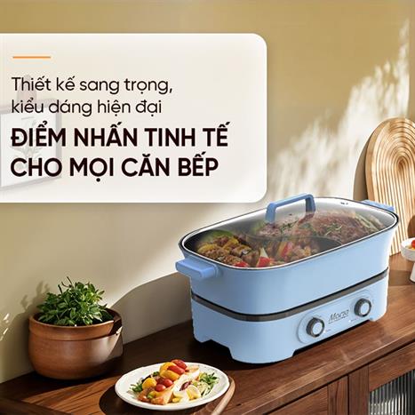 Nồi lẩu điện Sunhouse SHD4568 6 lít Màu Xanh Dương