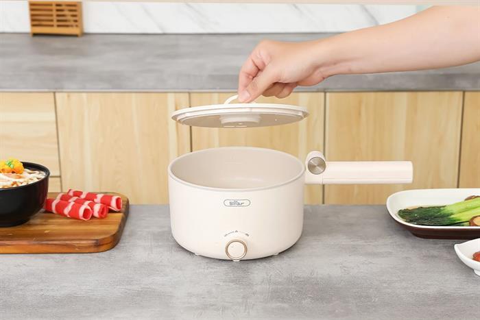 Nồi lẩu điện Bear MC-4H16G 1.6 lít Màu Kem