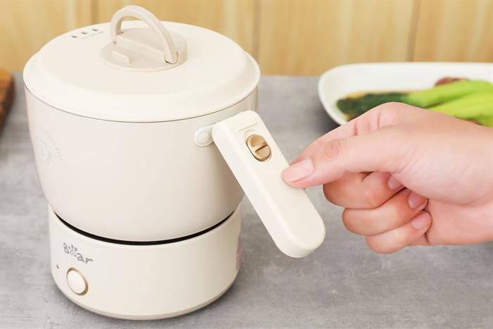 Nồi lẩu điện Bear MC-4H12H 1.2 lít Màu Màu be