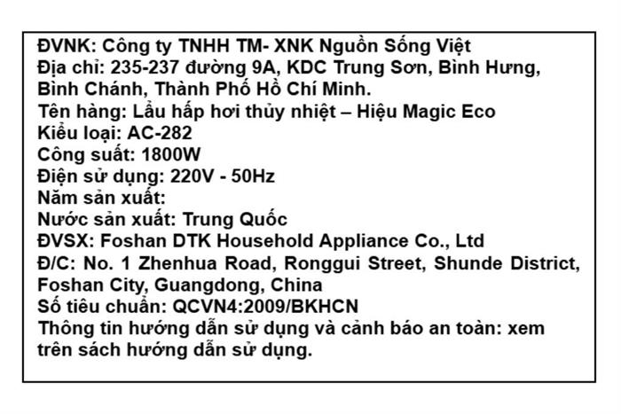 Nồi lẩu hấp đa năng Magic Eco AC-282 6 lít Màu Xanh