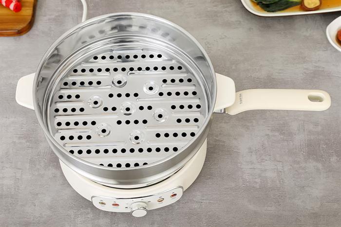 Nồi lẩu hấp đa năng Magic Eco AC-284 4 lít Màu Kem