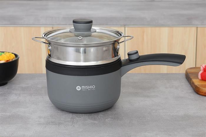 Ca nấu đa năng Mishio MK-321 1.5 lít - Xám Màu Xám