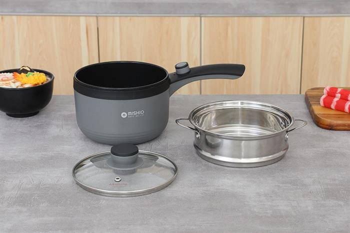 Ca nấu đa năng Mishio MK-321 1.5 lít - Xám Màu Xám
