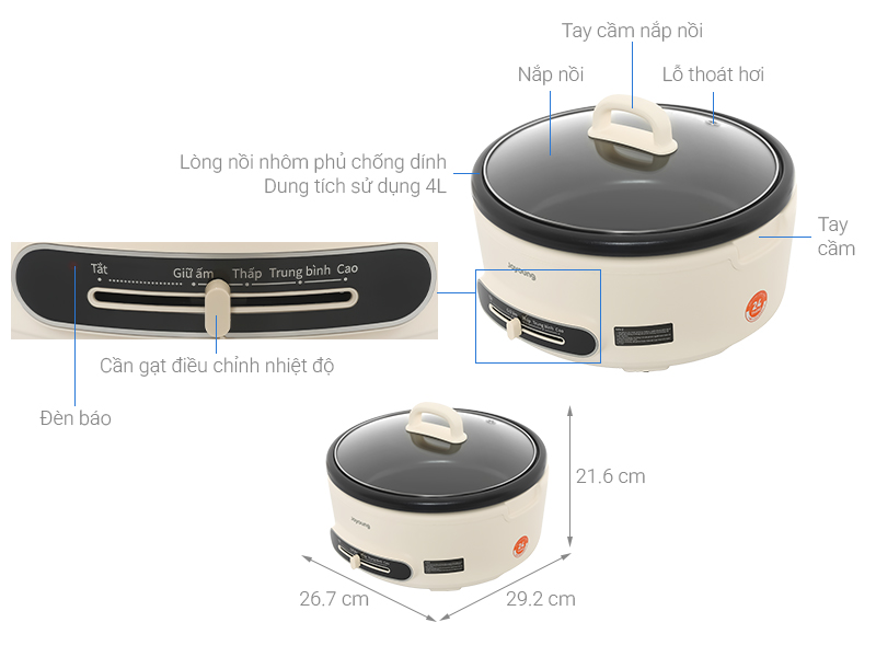 Nồi lẩu đa năng Joyoung JHP-218 4 lít