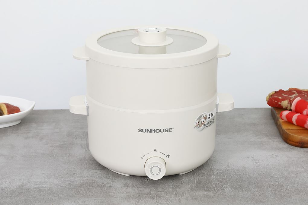 Nồi lẩu điện Sunhouse SHD4517 2 lít Màu Kem