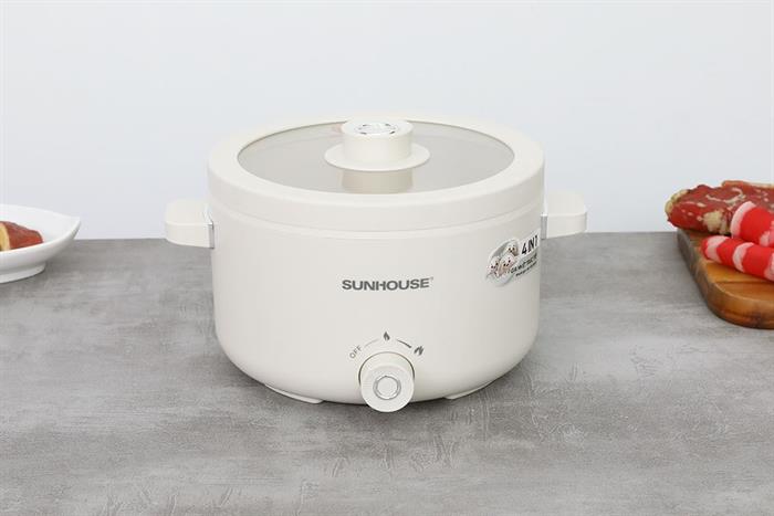 Nồi lẩu điện Sunhouse SHD4517 2 lít Màu Kem