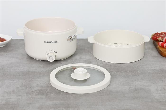 Nồi lẩu điện Sunhouse SHD4517 2 lít Màu Kem