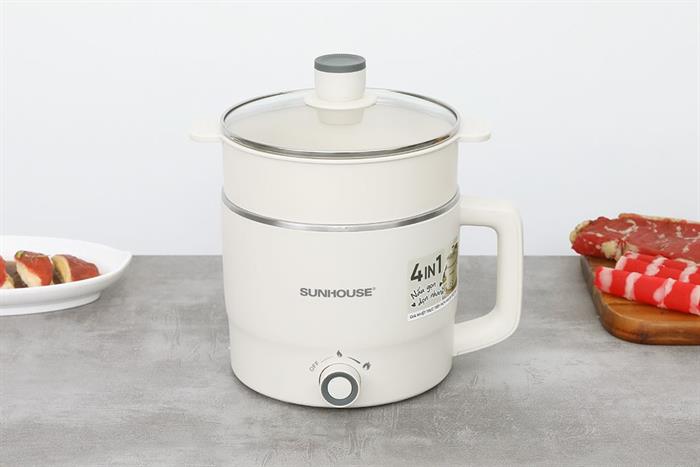 Nồi lẩu điện Sunhouse SHD4516 1.6 lít Màu Kem