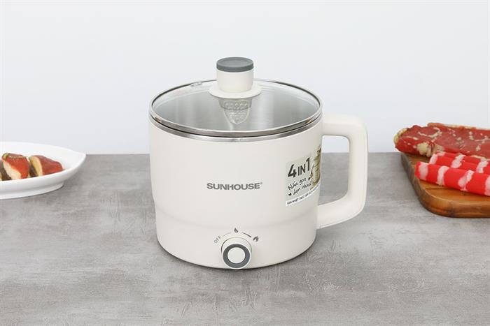Nồi lẩu điện Sunhouse SHD4516 1.6 lít Màu Kem