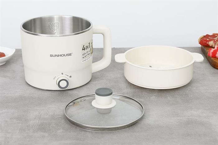 Nồi lẩu điện Sunhouse SHD4516 1.6 lít Màu Kem