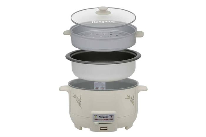 Nồi lẩu hấp đa năng Kangaroo KGEH45G 4.5 lít Màu Màu be