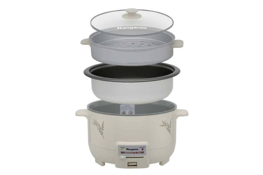 Nồi lẩu hấp đa năng Kangaroo KGEH45G 4.5 lít Màu Màu be