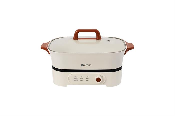 Nồi lẩu điện 2 ngăn Elmich MPE1299 5.5 lít Màu Nâu