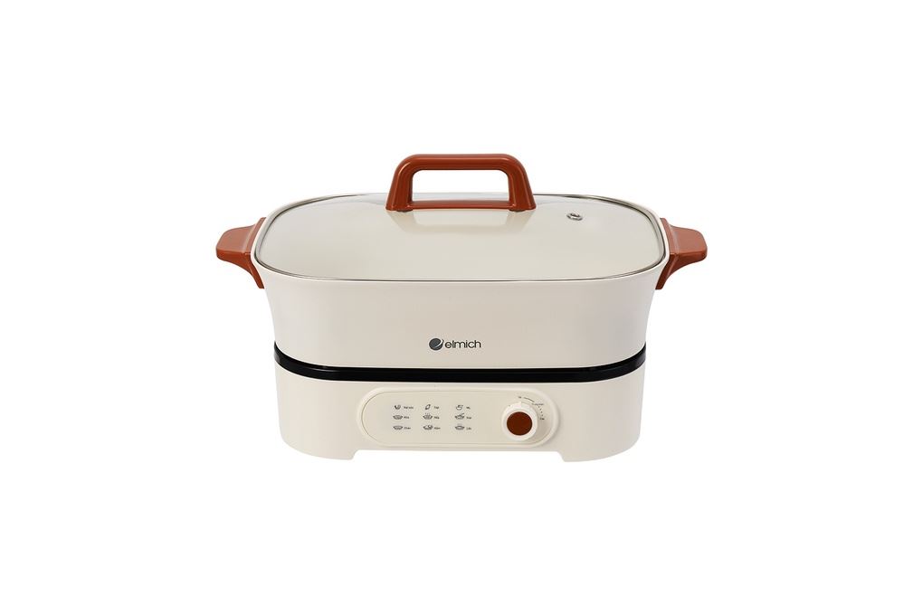 Nồi lẩu điện 2 ngăn Elmich MPE1299 5.5 lít Màu Nâu