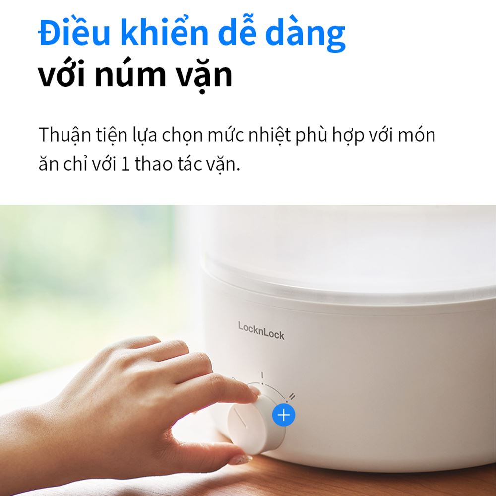 Nồi lẩu điện Lock&Lock EJP134IVY 5 lít Màu Kem