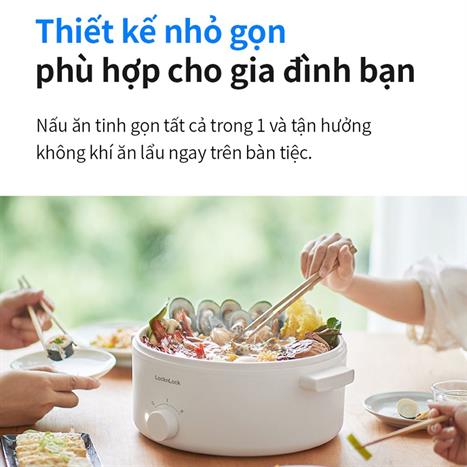 Nồi lẩu điện Lock&Lock EJP134IVY 5 lít Màu Kem