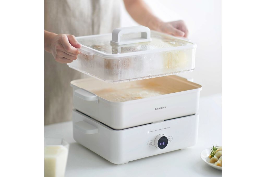 Nồi lẩu đa năng LocknLock Multicooker EJP154IVY 4.5 lít Màu Kem