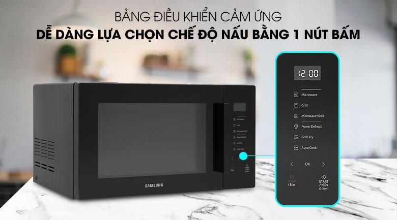 Lò vi sóng có nướng Samsung MG30T5018CK/SV 30 lít - Bảng điều khiển cảm ứng rõ nét