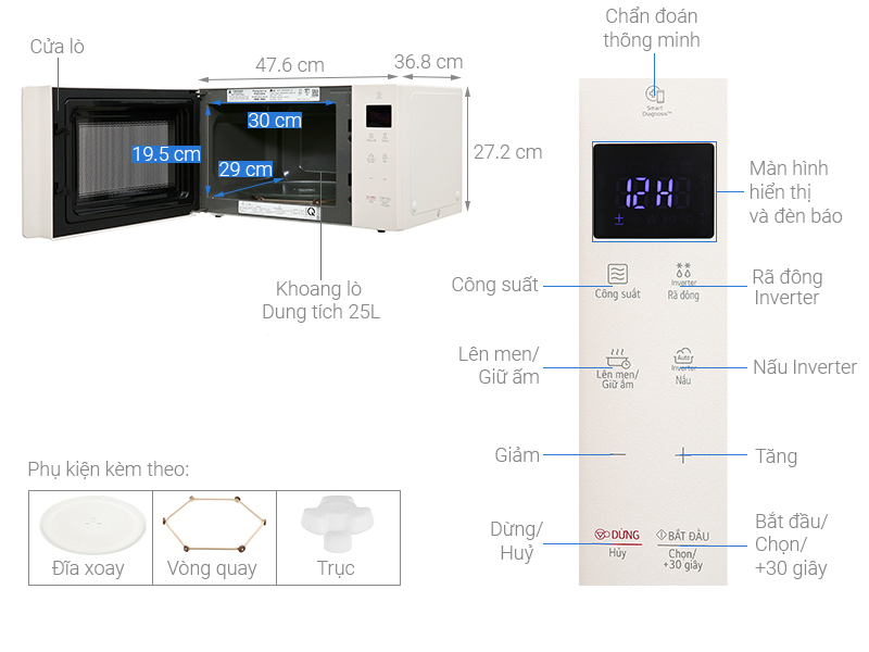 Lò vi sóng LG MS2535GIK 25 lít