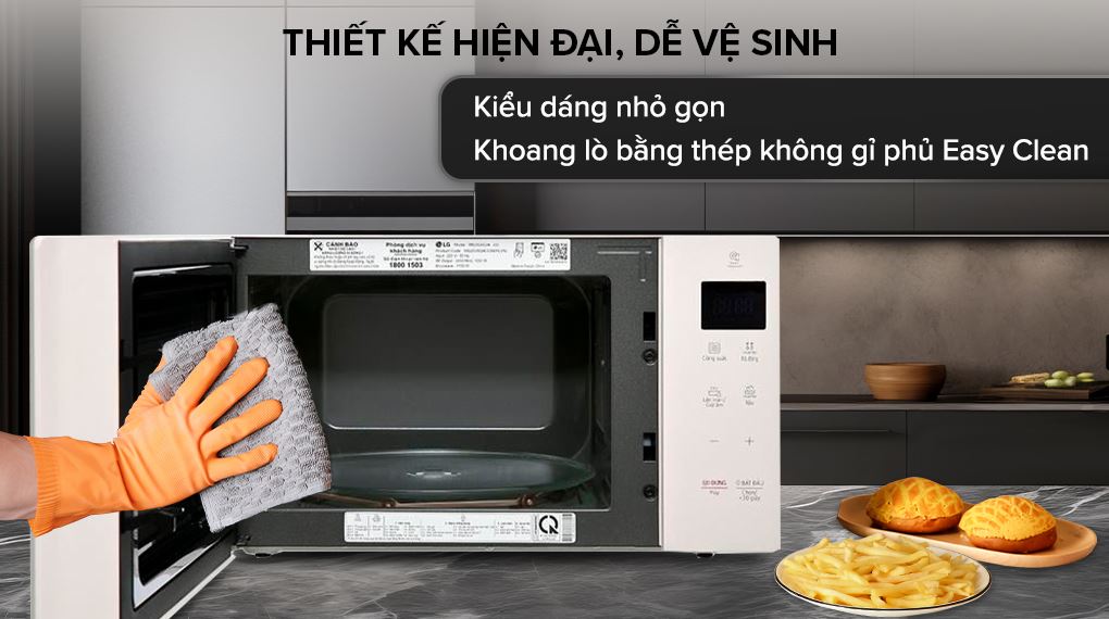 Thiết kế - Lò vi sóng LG MS2535GIK 25 lít Thiết kế - Lò vi sóng LG MS2535GIK 25 lít